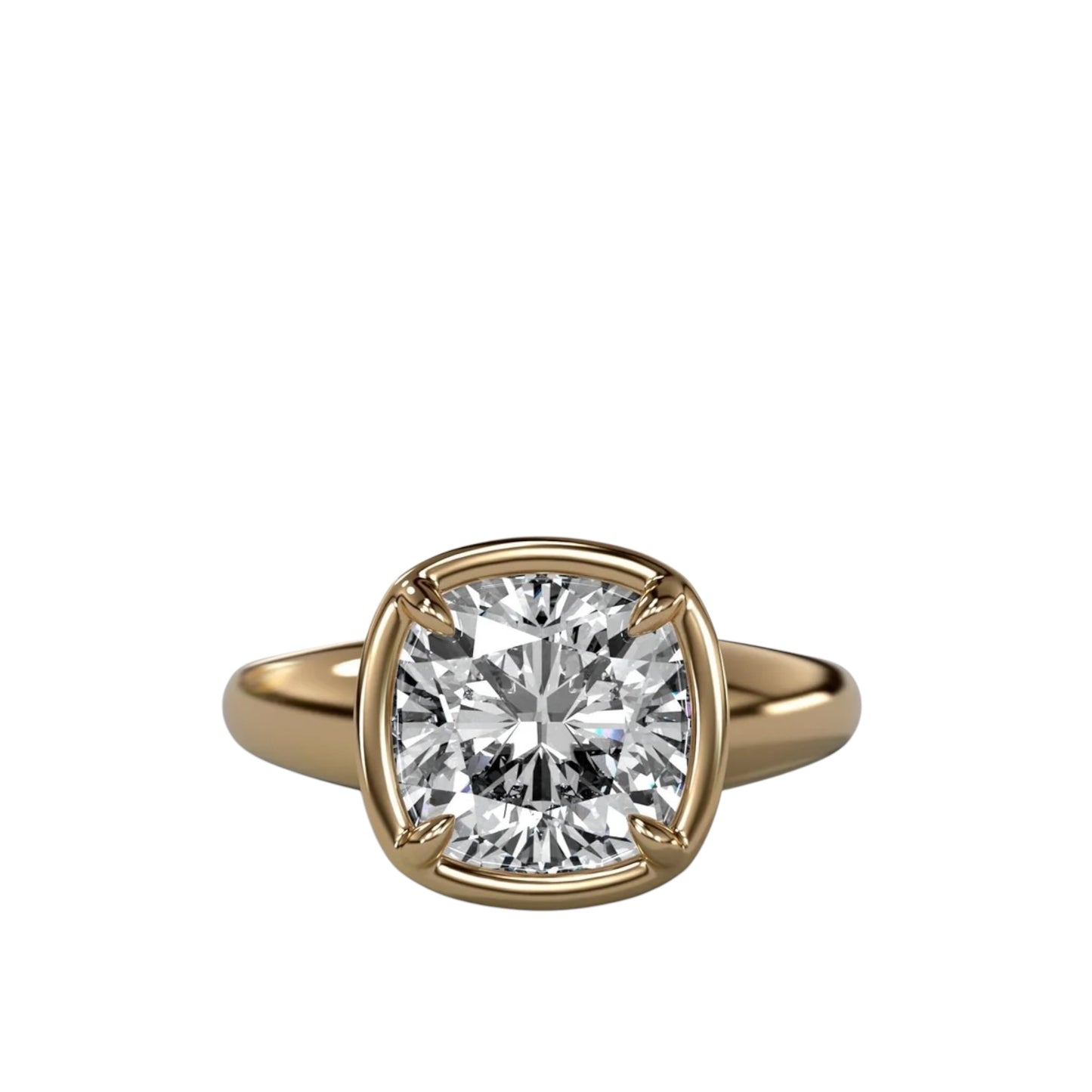 Cushion Bezel & Claw Duo Ring