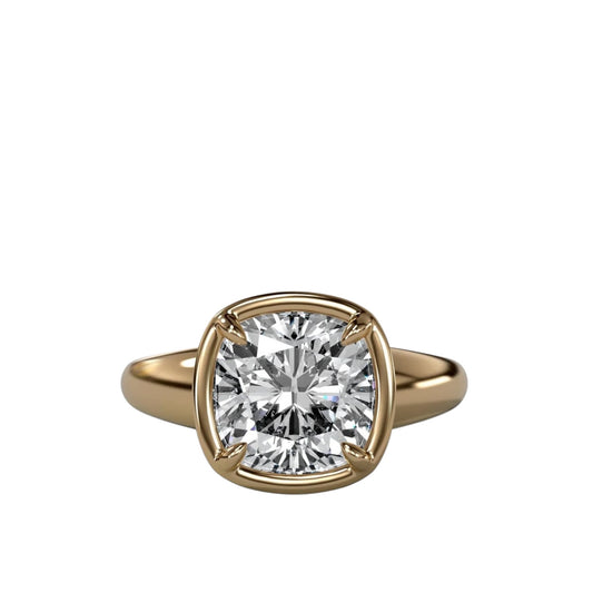 Cushion Bezel & Claw Duo Ring