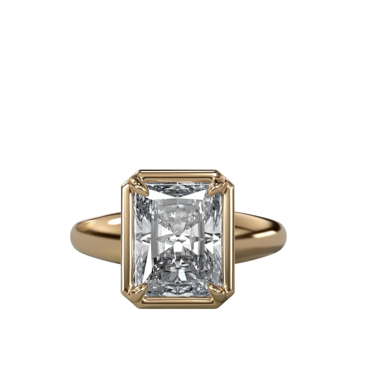 Radiant Bezel & Claw Duo Ring