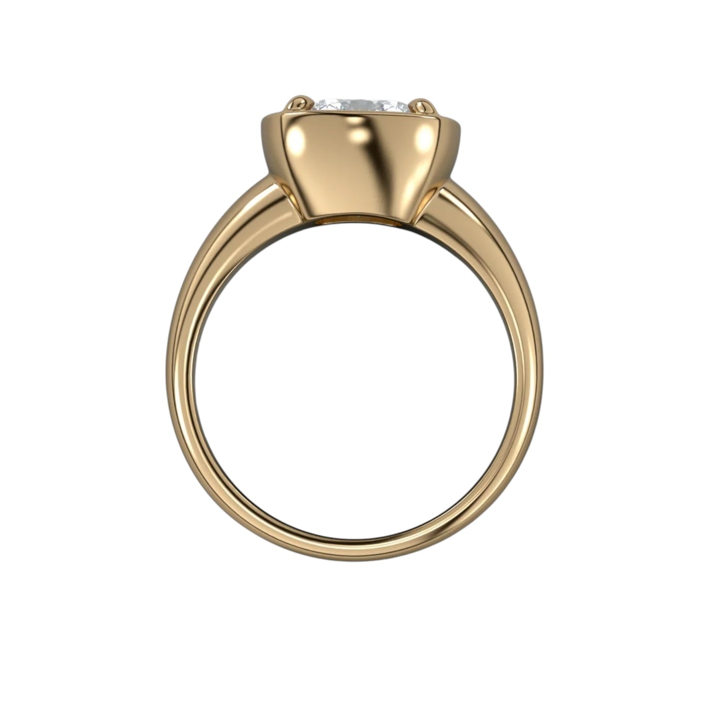Cushion Bezel & Claw Duo Ring