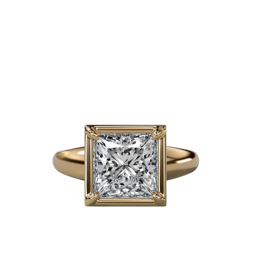 Princess Bezel & Claw Duo Ring