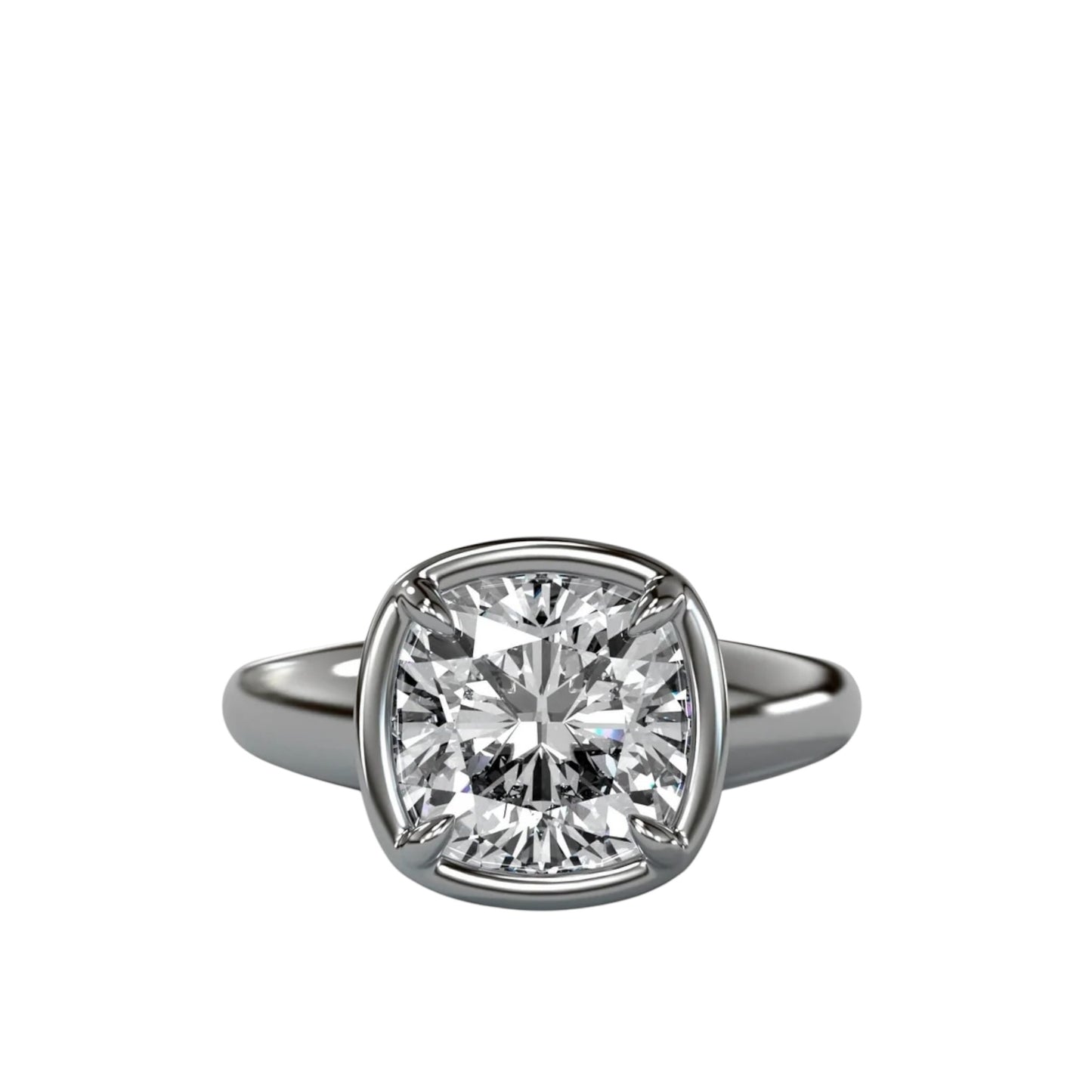 Cushion Bezel & Claw Duo Ring