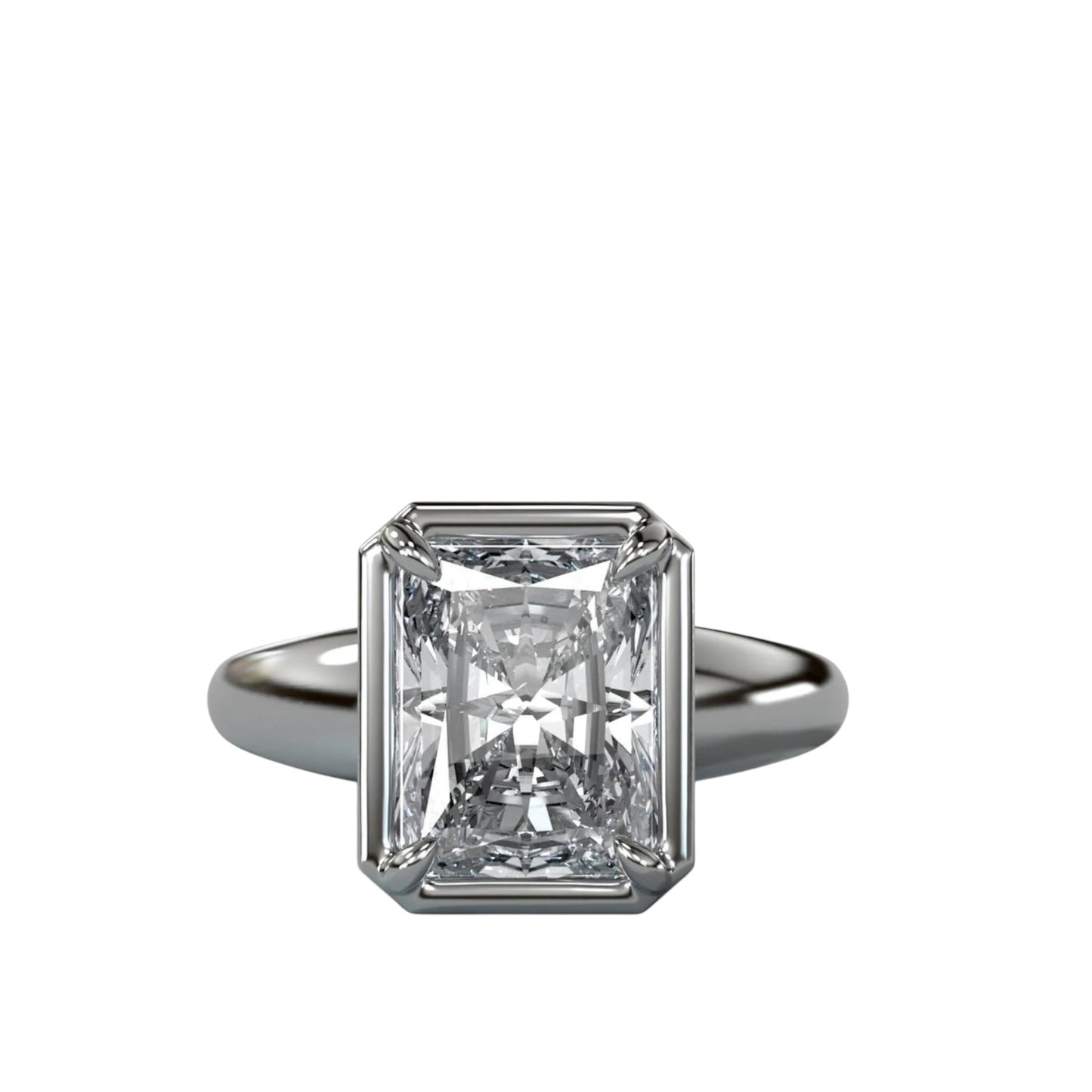 Radiant Bezel & Claw Duo Ring