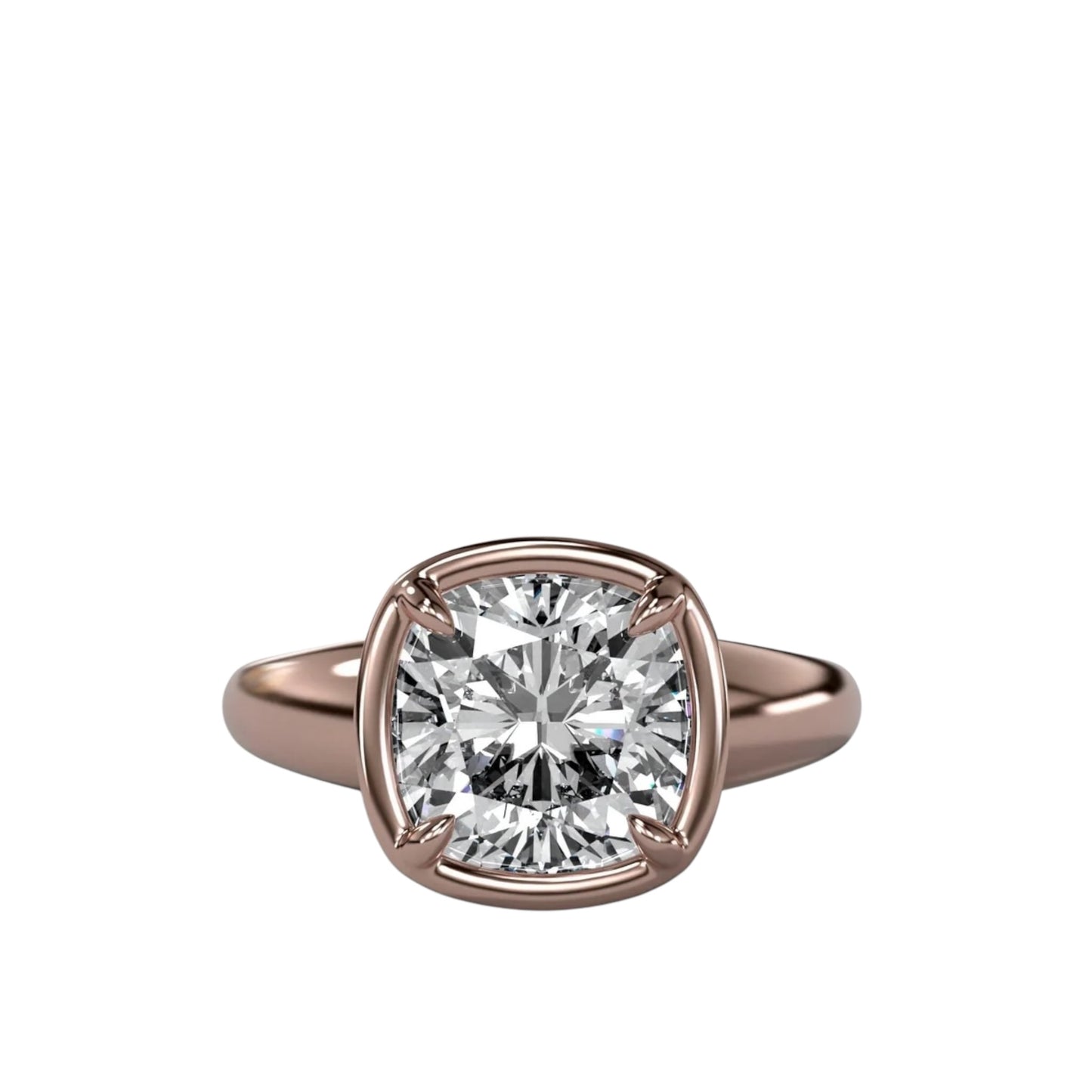 Cushion Bezel & Claw Duo Ring