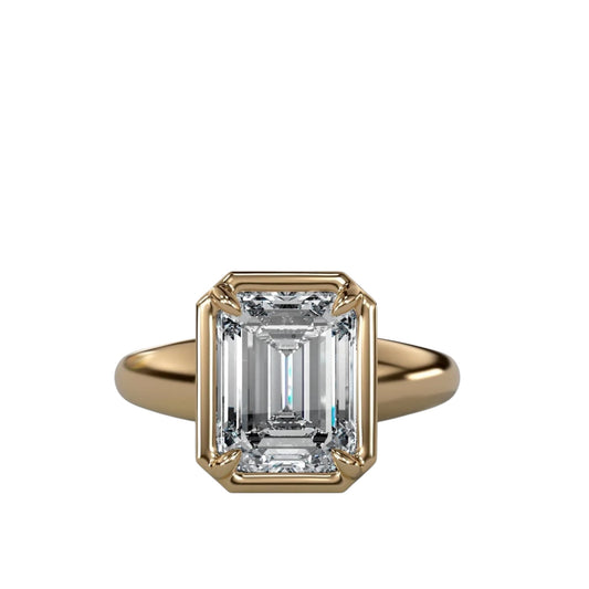 Emerald Bezel & Claw Duo Ring