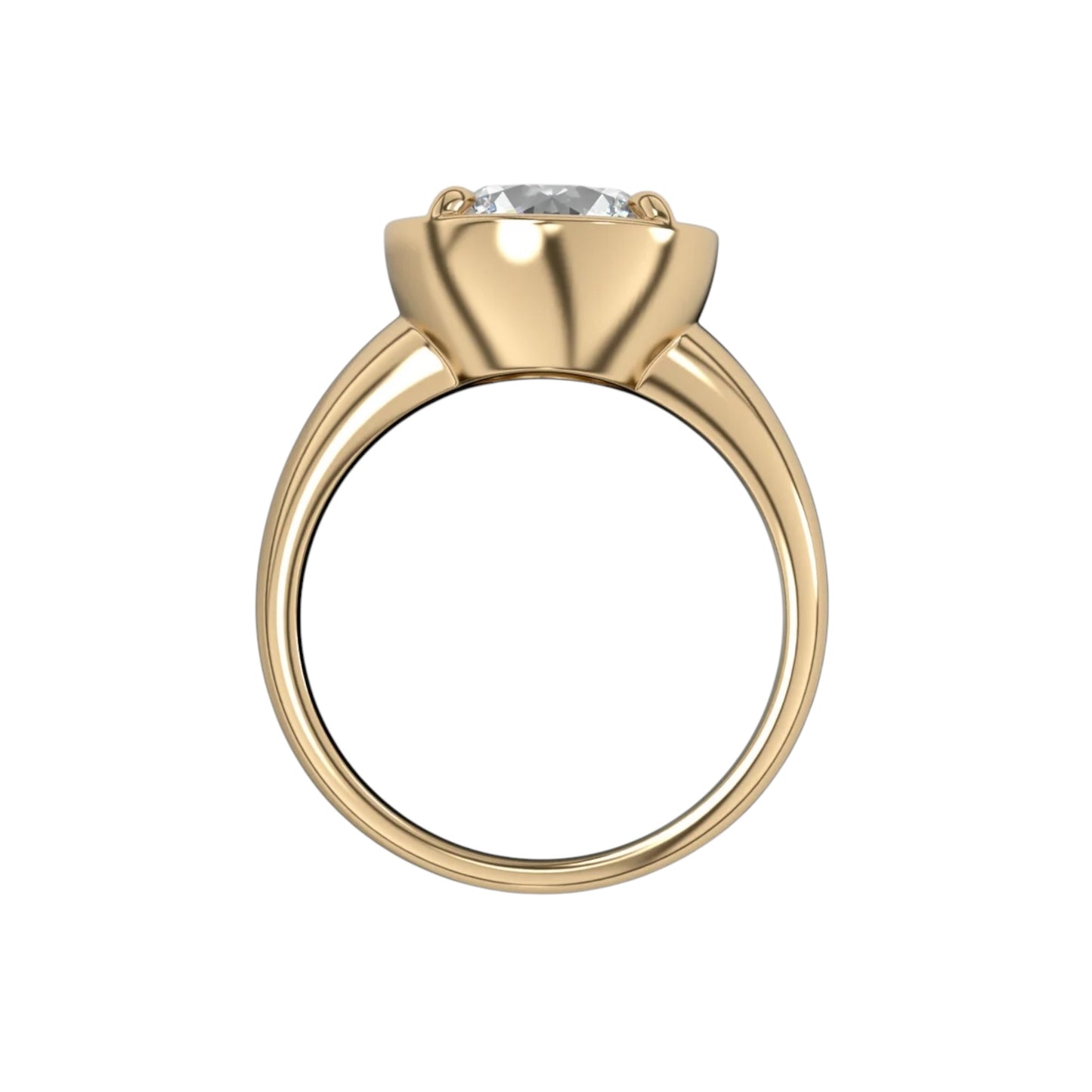 Round Bezel & Claw Duo Ring